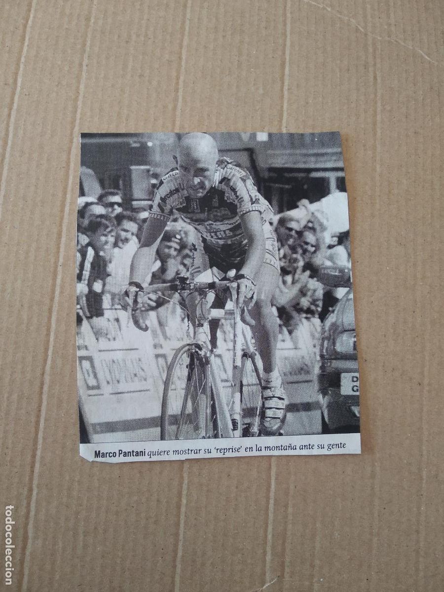 Otros Art&iacute;culos de Coleccionismo en Papel: ANTIGUO RECORTE DIARIO PERIODICO MARCO PANTANI CICLISMO MIDE 10,1CM X 11,9CM