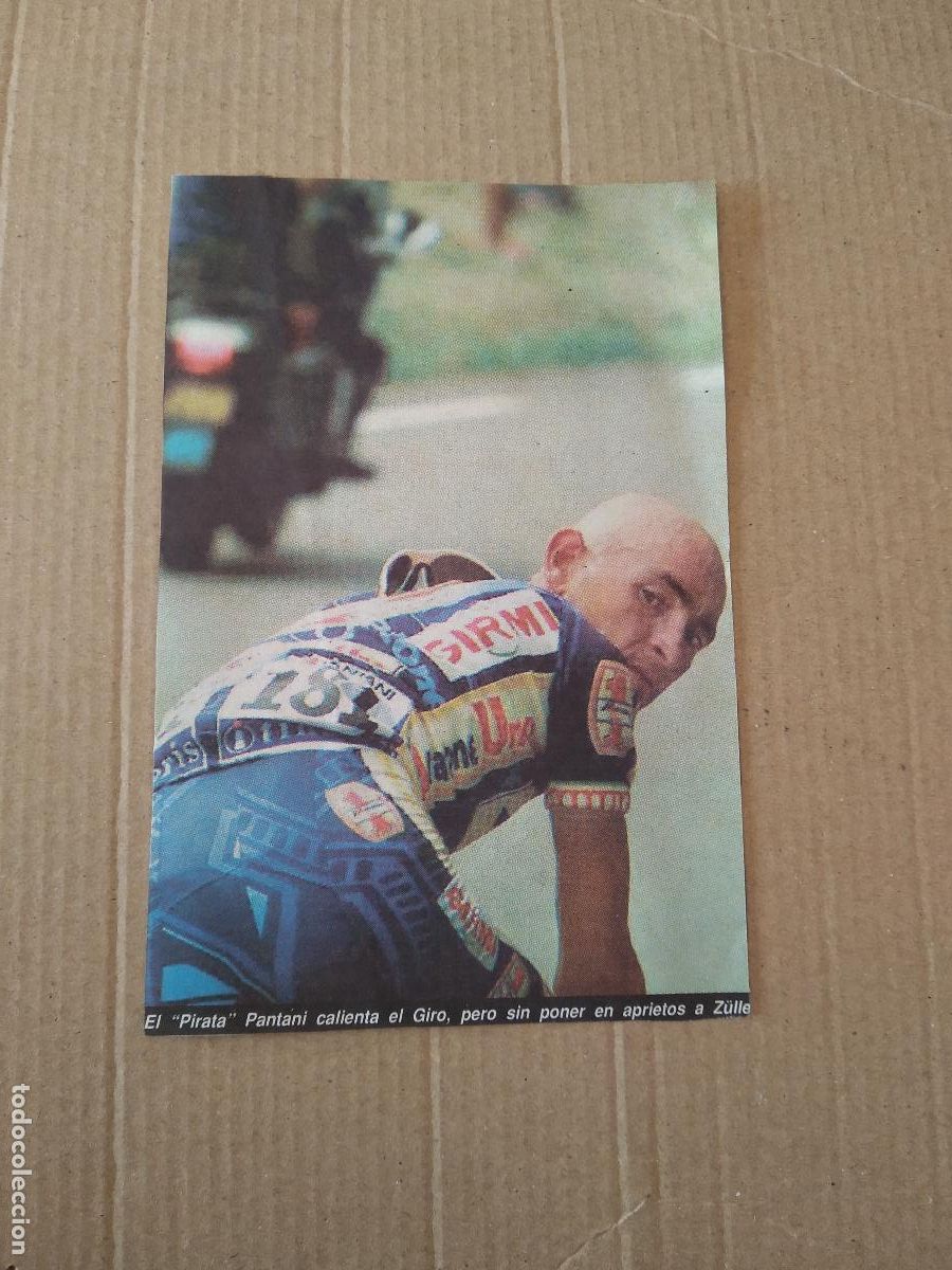 Otros Art&iacute;culos de Coleccionismo en Papel: ANTIGUO RECORTE DIARIO PERIODICO MARCO PANTANI GIRO CICLISMO MIDE 10CM X 14,9CM