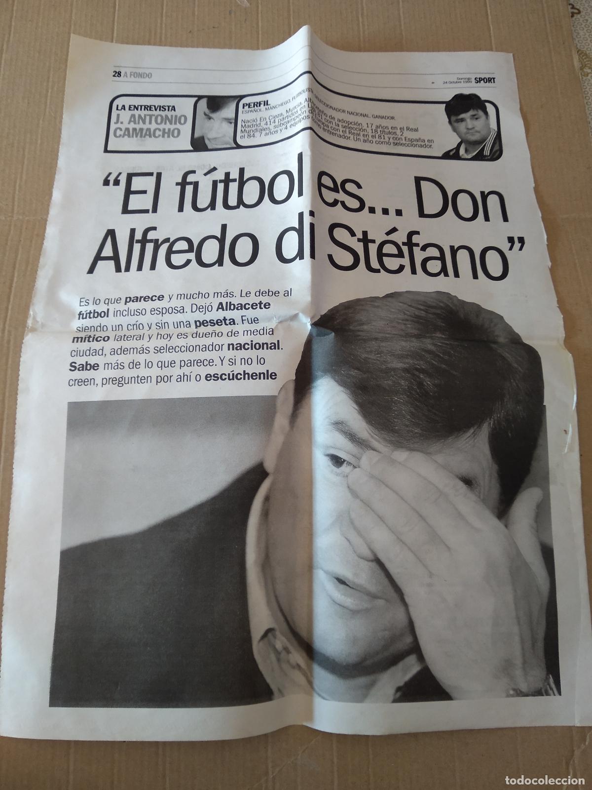 Otros Art&iacute;culos de Coleccionismo en Papel: HOJA PERIODICO SPORT A&Ntilde;O 1999 CAMACHO ALFREDO DI STEFANO CIRCUITO GOLF BMW KELDENICH