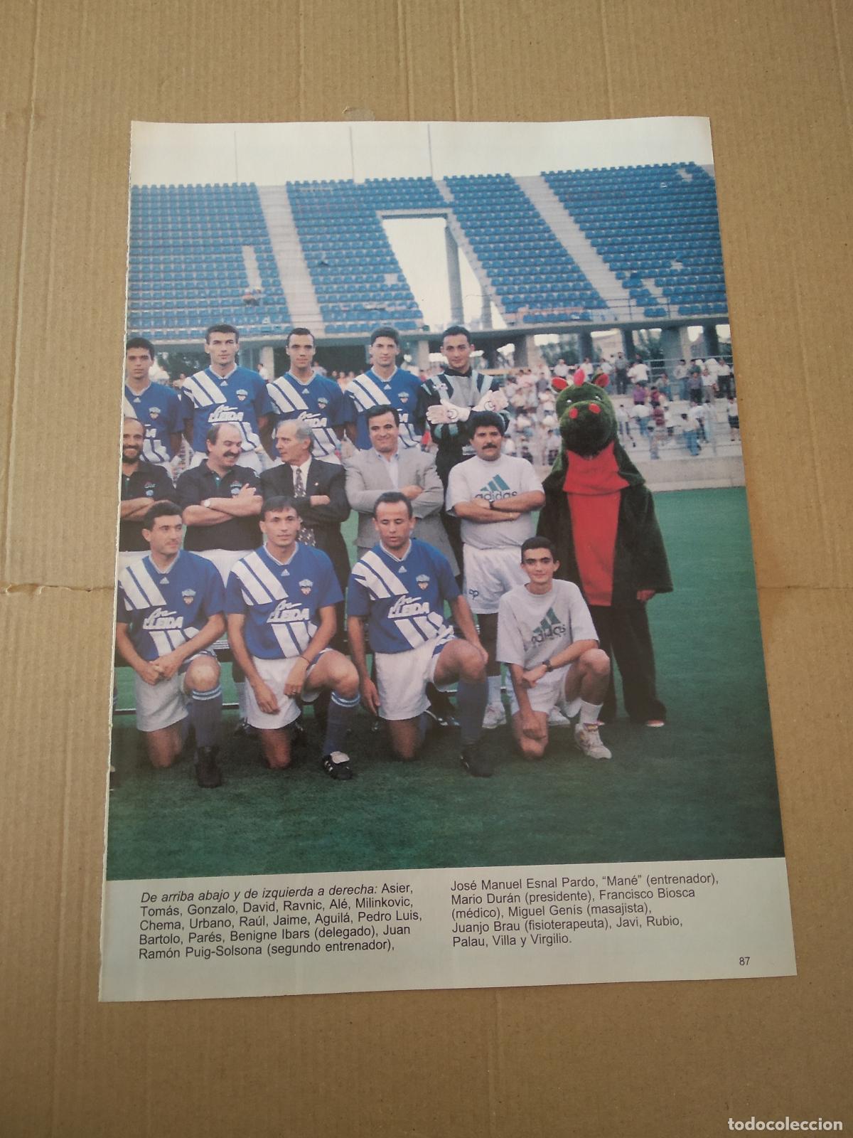 Otros Art&iacute;culos de Coleccionismo en Papel: HOJA EL GRAN LIBRO DE LA LIGA 93-94 DIARIO 16 LLEIDA LERIDA EQUIPO PLANTILLA ASI JUEGA