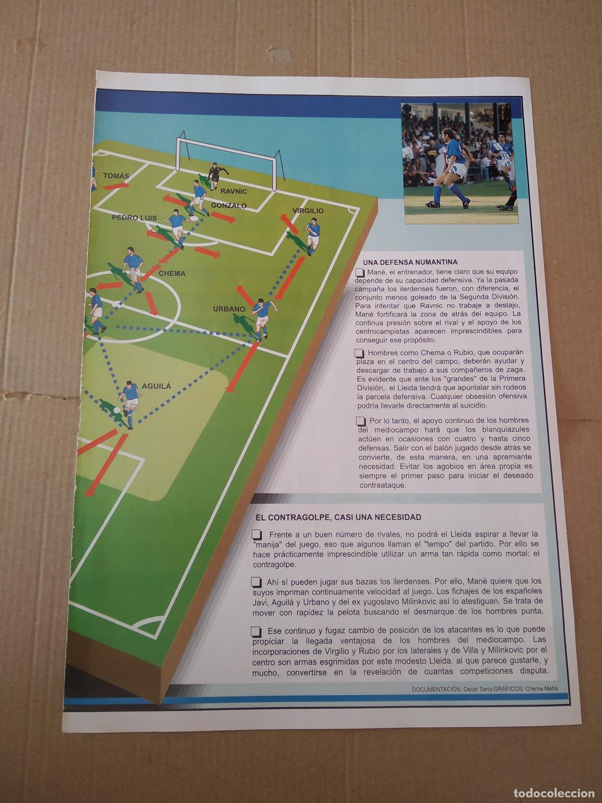 Otros Art&iacute;culos de Coleccionismo en Papel: HOJA EL GRAN LIBRO DE LA LIGA 93-94 DIARIO 16 LLEIDA LERIDA EQUIPO PLANTILLA ASI JUEGA