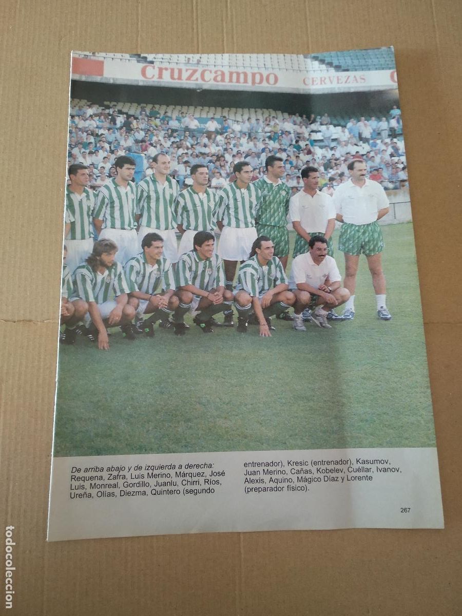 Otros Art&iacute;culos de Coleccionismo en Papel: HOJA EL GRAN LIBRO DE LA LIGA 93-94 DIARIO 16 BETIS EQUIPO PLANTILLA CALENDARIO
