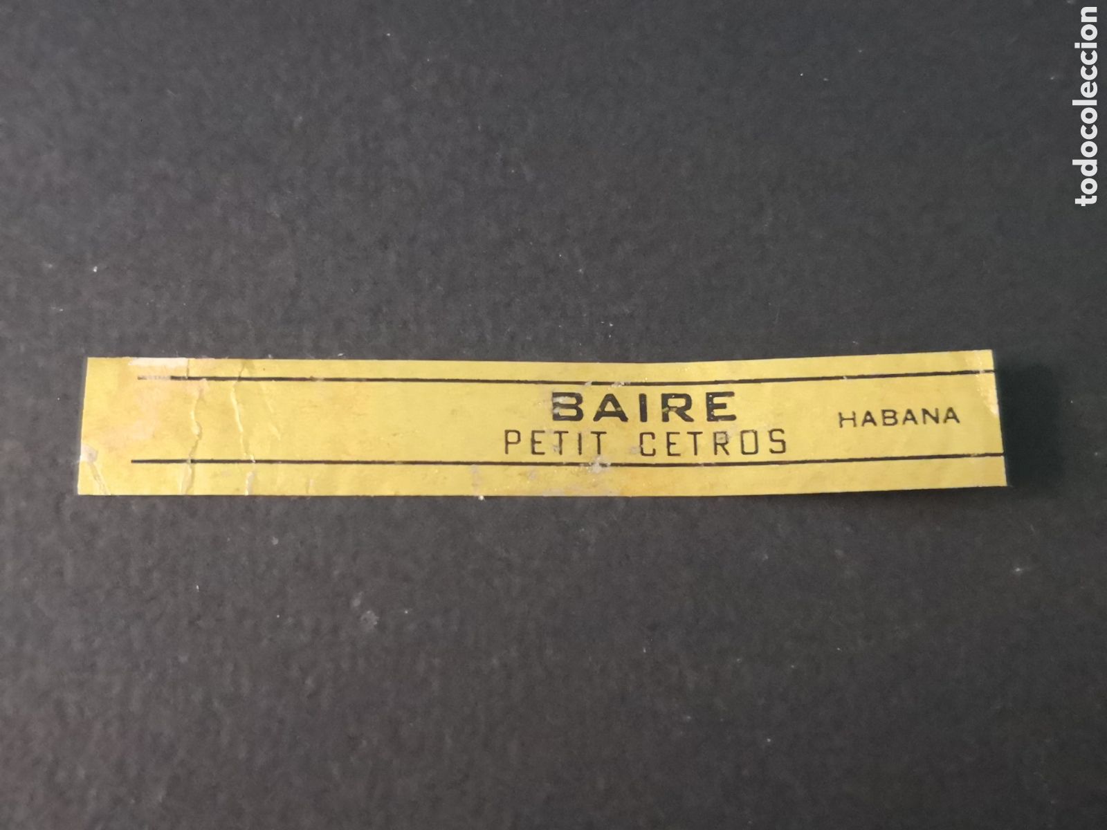Otros Art&iacute;culos de Coleccionismo en Papel: VITOLA BAIRE PETIT CETROS LA HABANA CUBA