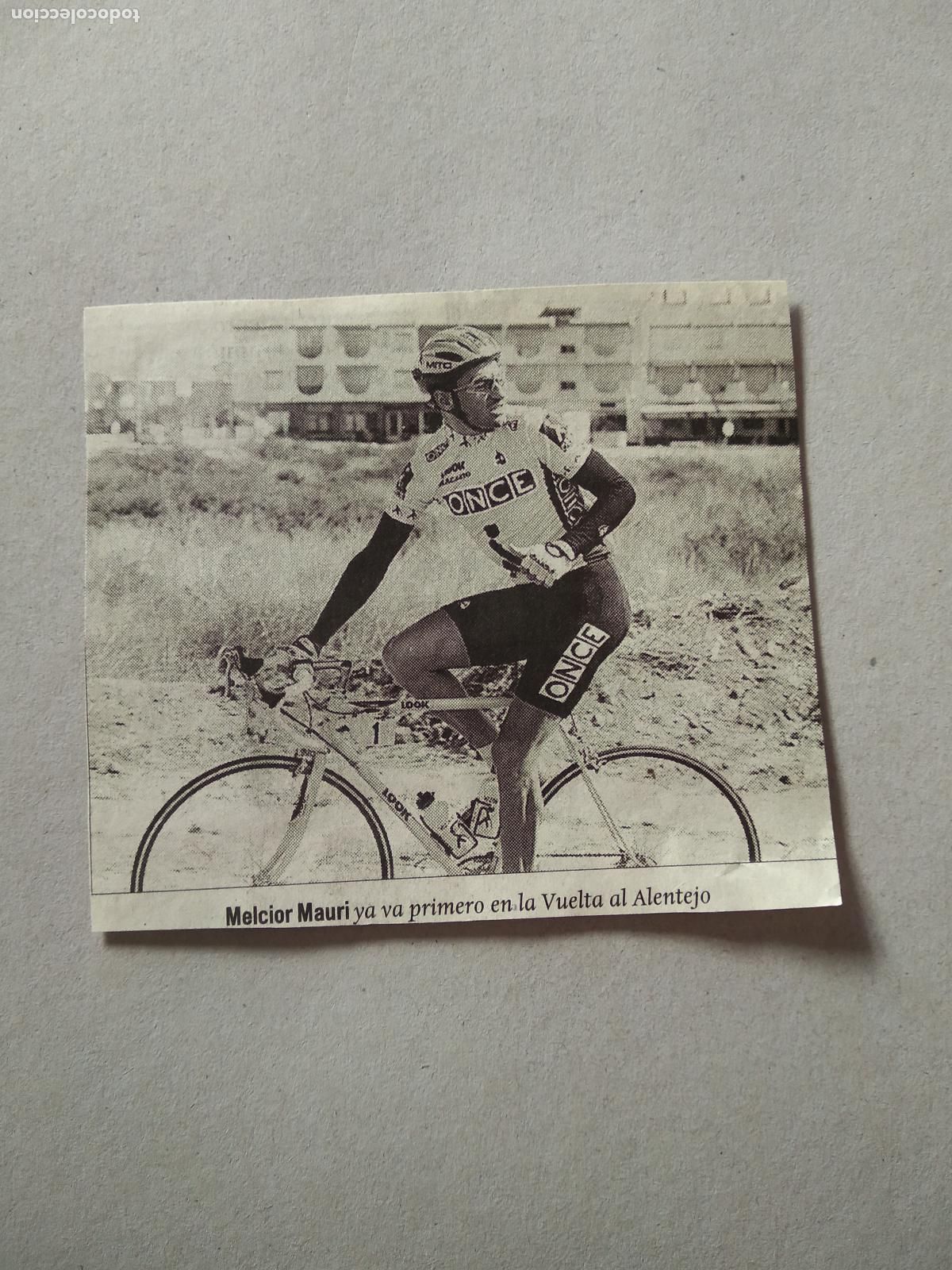 Otros Art&iacute;culos de Coleccionismo en Papel: ANTIGUO RECORTE DIARIO PERIODICO MELCIOR MAURI CICLISMO MIDE 9,8CM X 8,7CM
