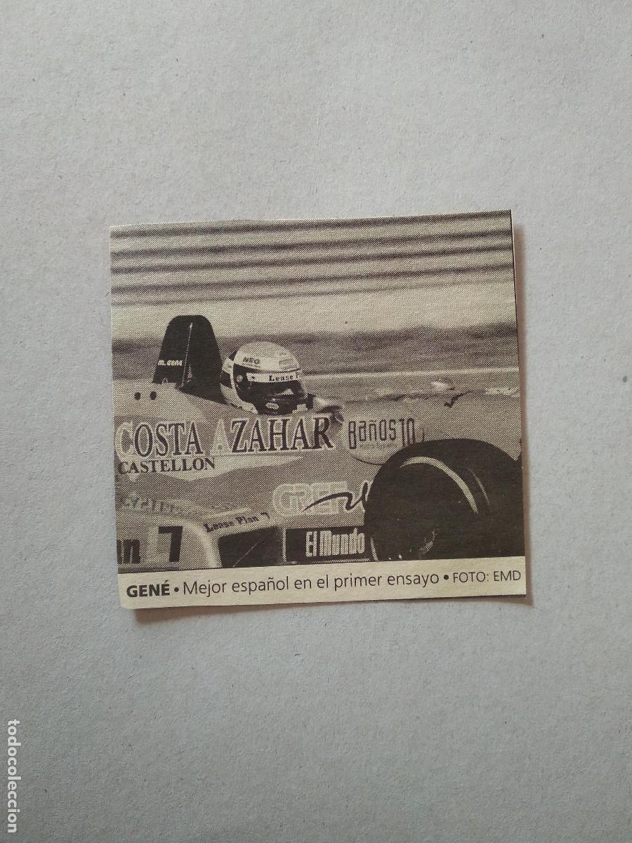 Otros Art&iacute;culos de Coleccionismo en Papel: ANTIGUO RECORTE DIARIO PERIODICO MARC GENE FORMULA 1 F1 MIDE 7,8CM X 7,3CM