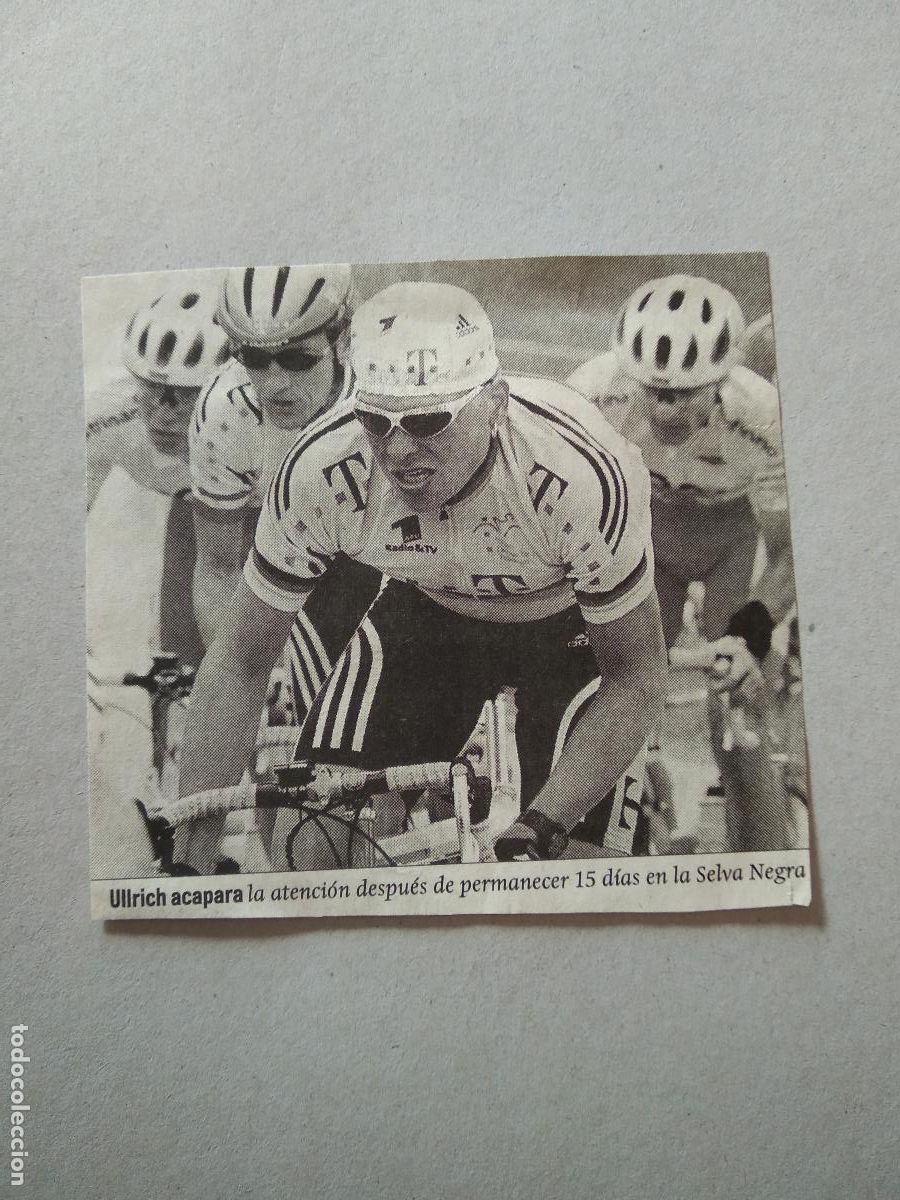 Otros Art&iacute;culos de Coleccionismo en Papel: ANTIGUO RECORTE DIARIO PERIODICO ULLRICH CICLISMO MIDE 9,9CM X 9,2CM