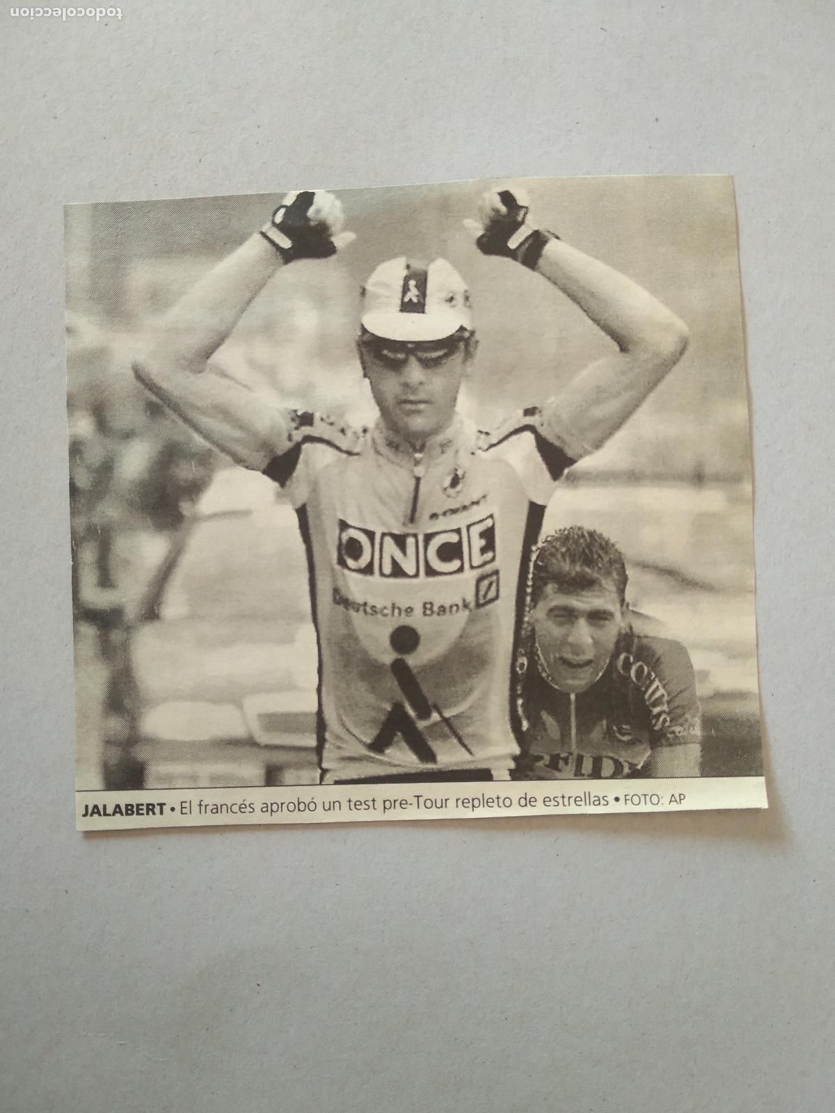 Otros Art&iacute;culos de Coleccionismo en Papel: ANTIGUO RECORTE DIARIO PERIODICO JALABERT CICLISMO MIDE 12,2CM X 11,5CM