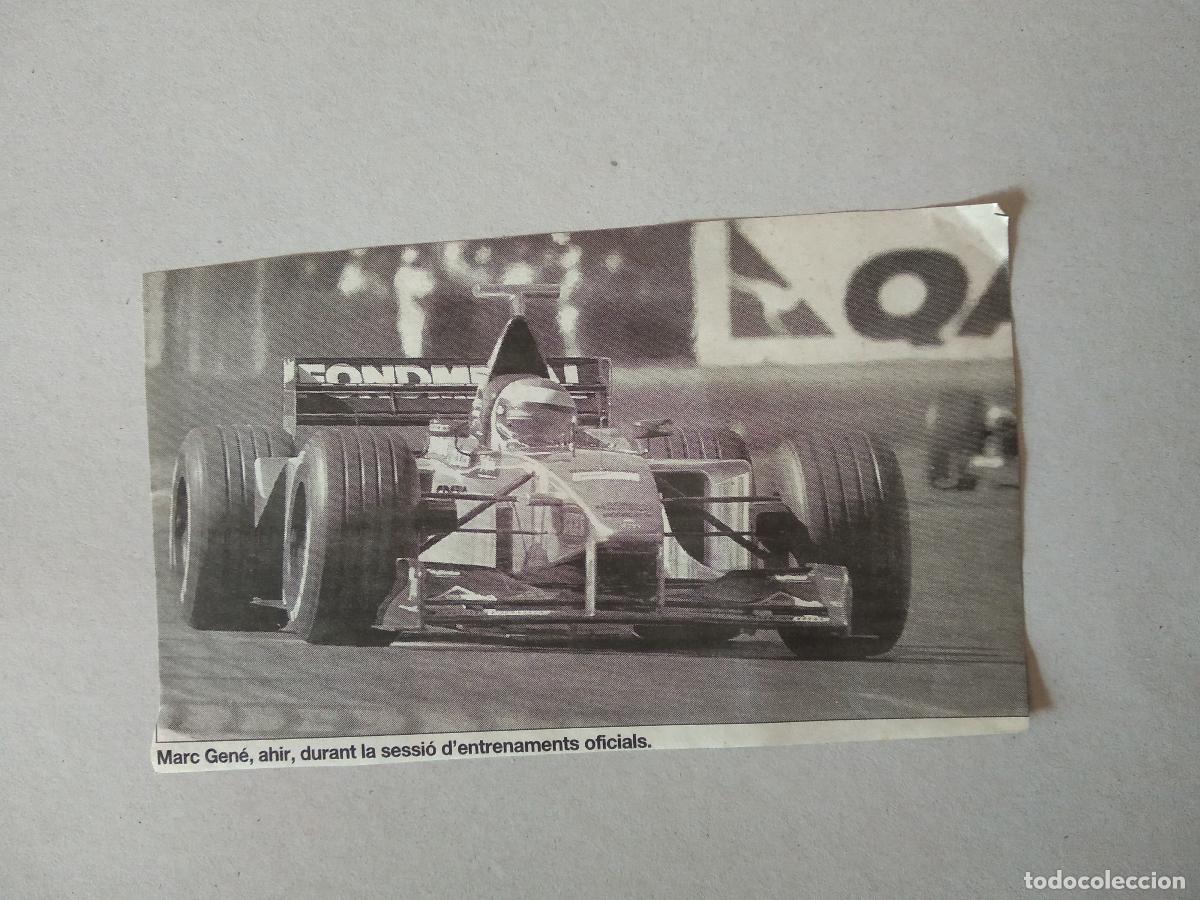 Otros Art&iacute;culos de Coleccionismo en Papel: ANTIGUO RECORTE DIARIO PERIODICO MARC GENE FORMULA 1 F1 MIDE 14,8CM X 8,8CM