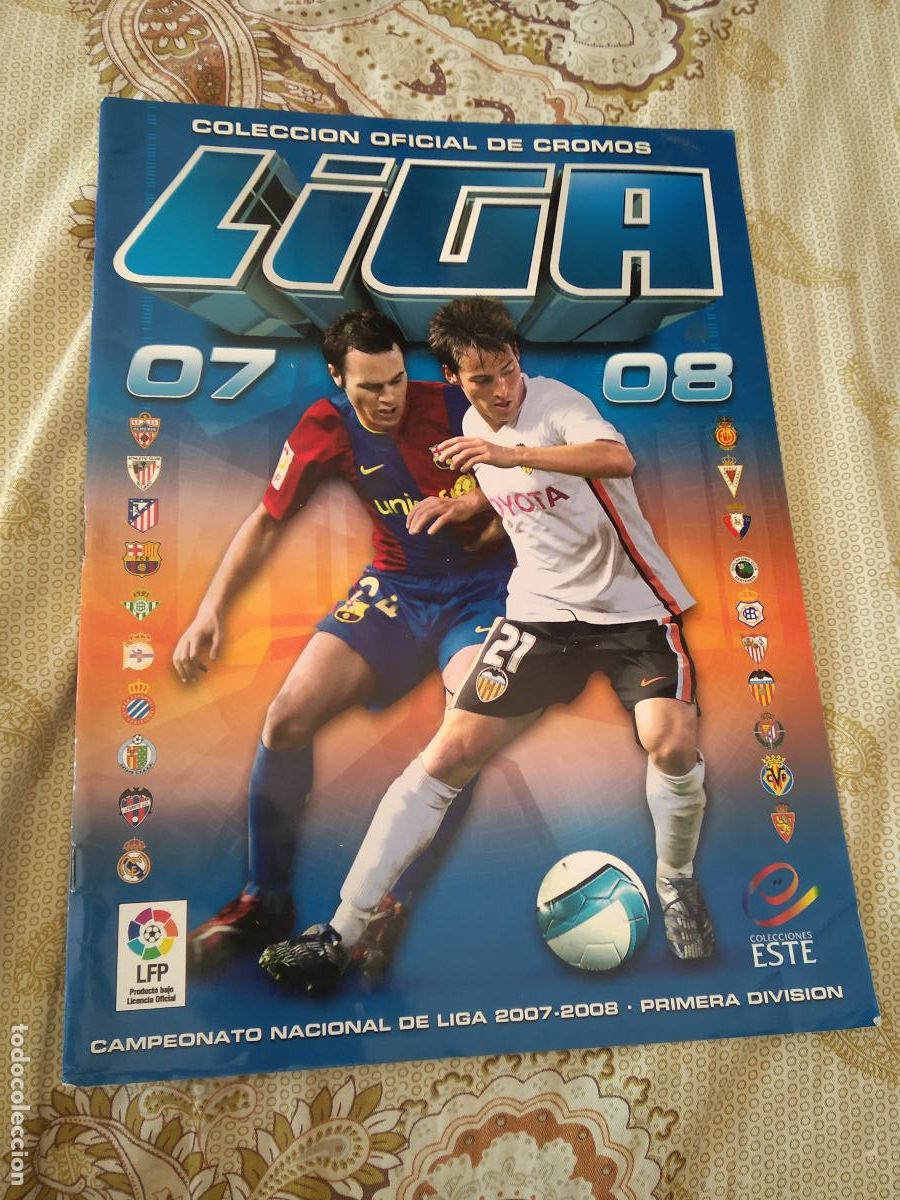 Otros Art&iacute;culos de Coleccionismo en Papel: PORTADA Y CONTRAPORTADA ALBUM CROMO FUTBOL EDICIONES ESTE 2007-2008 LIGA 07-08 INIESTA SILVA ALONSO