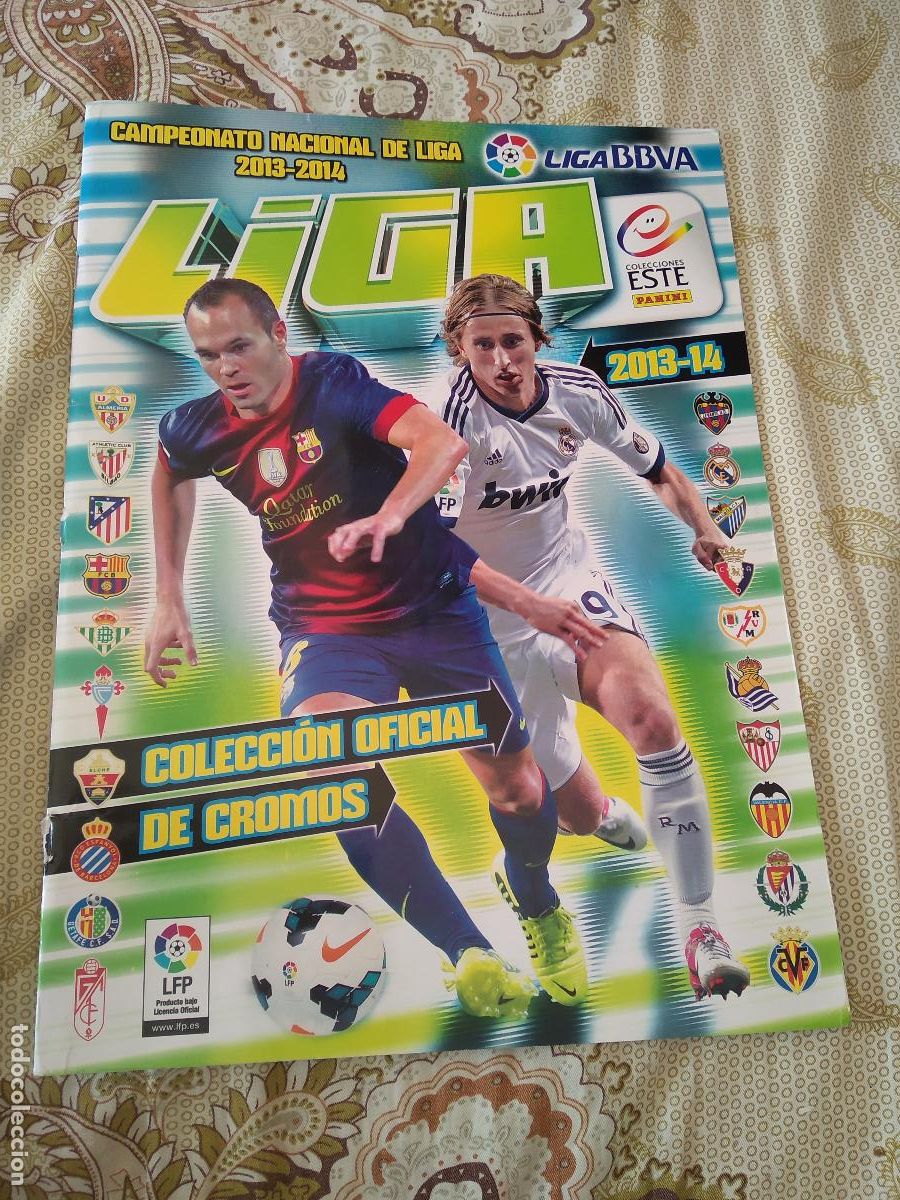 Otros Art&iacute;culos de Coleccionismo en Papel: PORTADA Y CONTRAPORTADA ALBUM CROMO FUTBOL EDICIONES ESTE 13-14 LIGA 2013-2014 INIESTA MODRIC