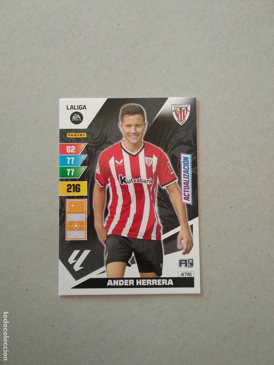Otros art&iacute;culos de coleccionismo en papel: 47 BIS ANDER HERRERA ATHLETIC CLUB BILBAO CROMO TARJETA PANINI ADRENALYN 2023-2024 LIGA 23-24