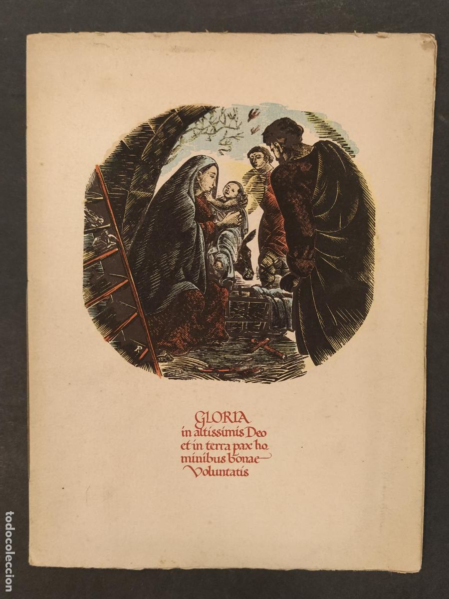 Outros artigos de papel: BARCELONA - BADAL & CAMATS - FELICITACION ANTIGUA A&Ntilde;O 1947 -VER FOTOS-(K-12.909)