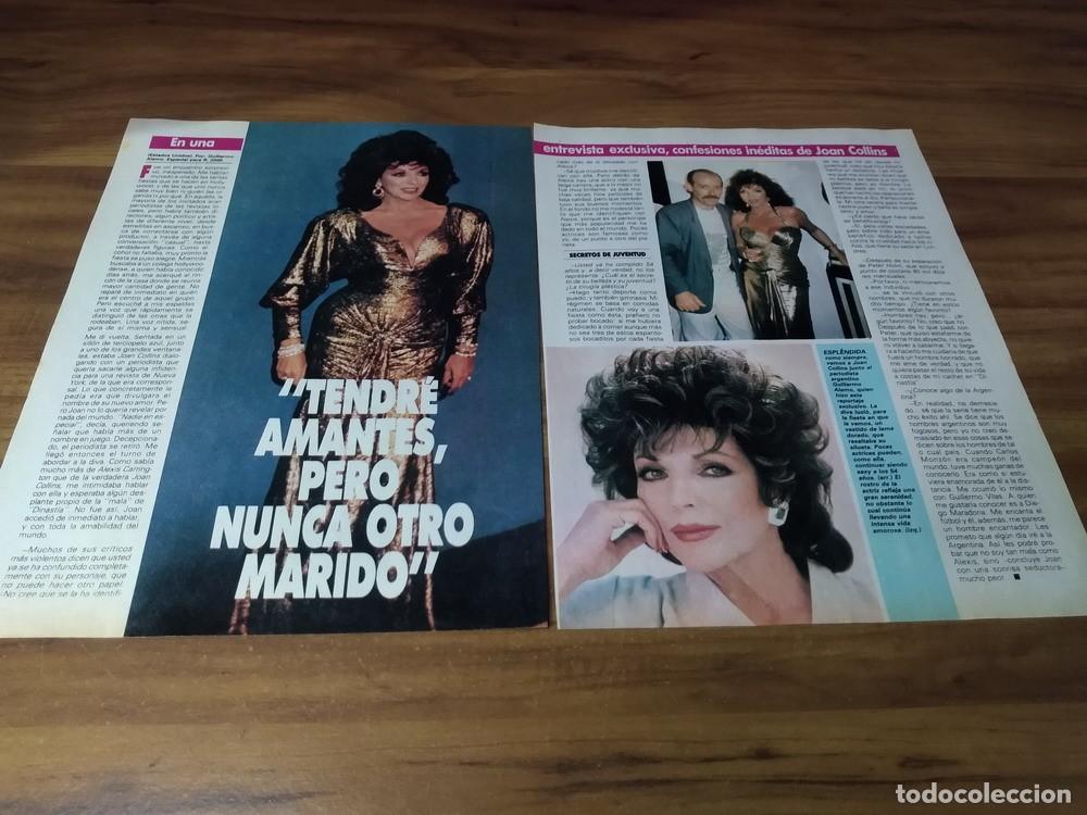Otros art&iacute;culos de coleccionismo en papel: (Y136) Joan Collins * Clippings Revista 2 Pgs * 1988