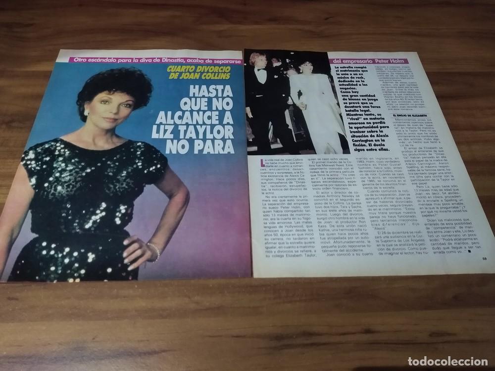 Otros art&iacute;culos de coleccionismo en papel: (Y137) Joan Collins * Clippings Revista 2 Pgs * 1986