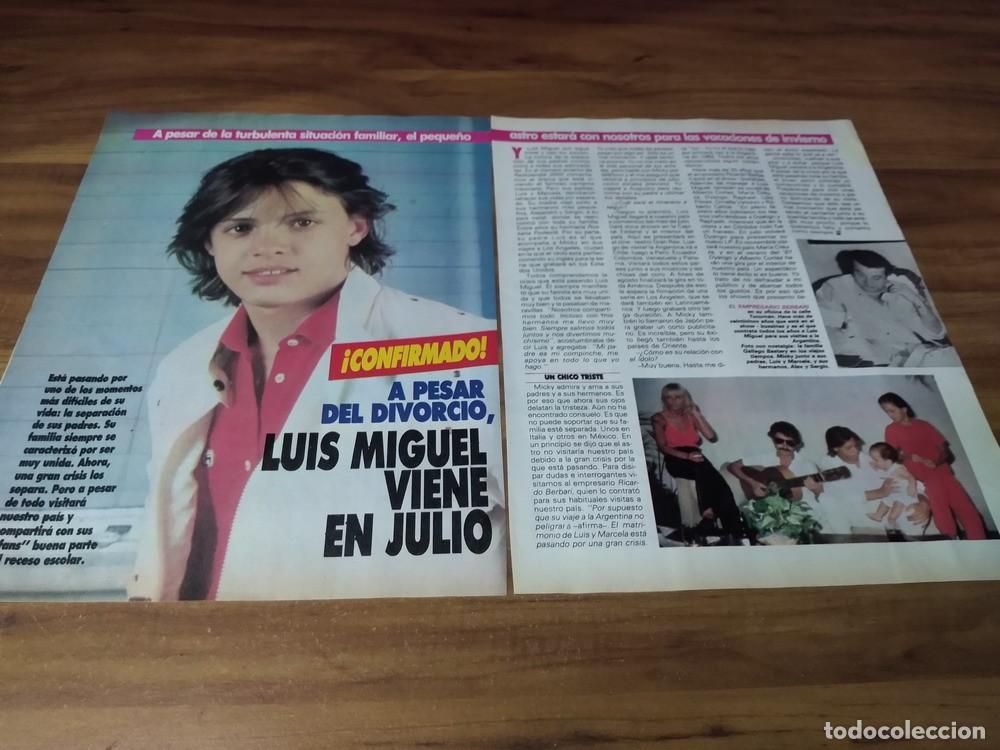 Otros Art&iacute;culos de Coleccionismo en Papel: (Y142) Luis Miguel * Clippings Revista 2 Pgs * 1986