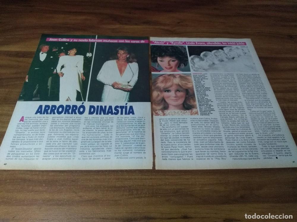 Otros art&iacute;culos de coleccionismo en papel: (Y259) Linda Evans & Joan Collins * Clippings Revista 2 Pgs * 1985