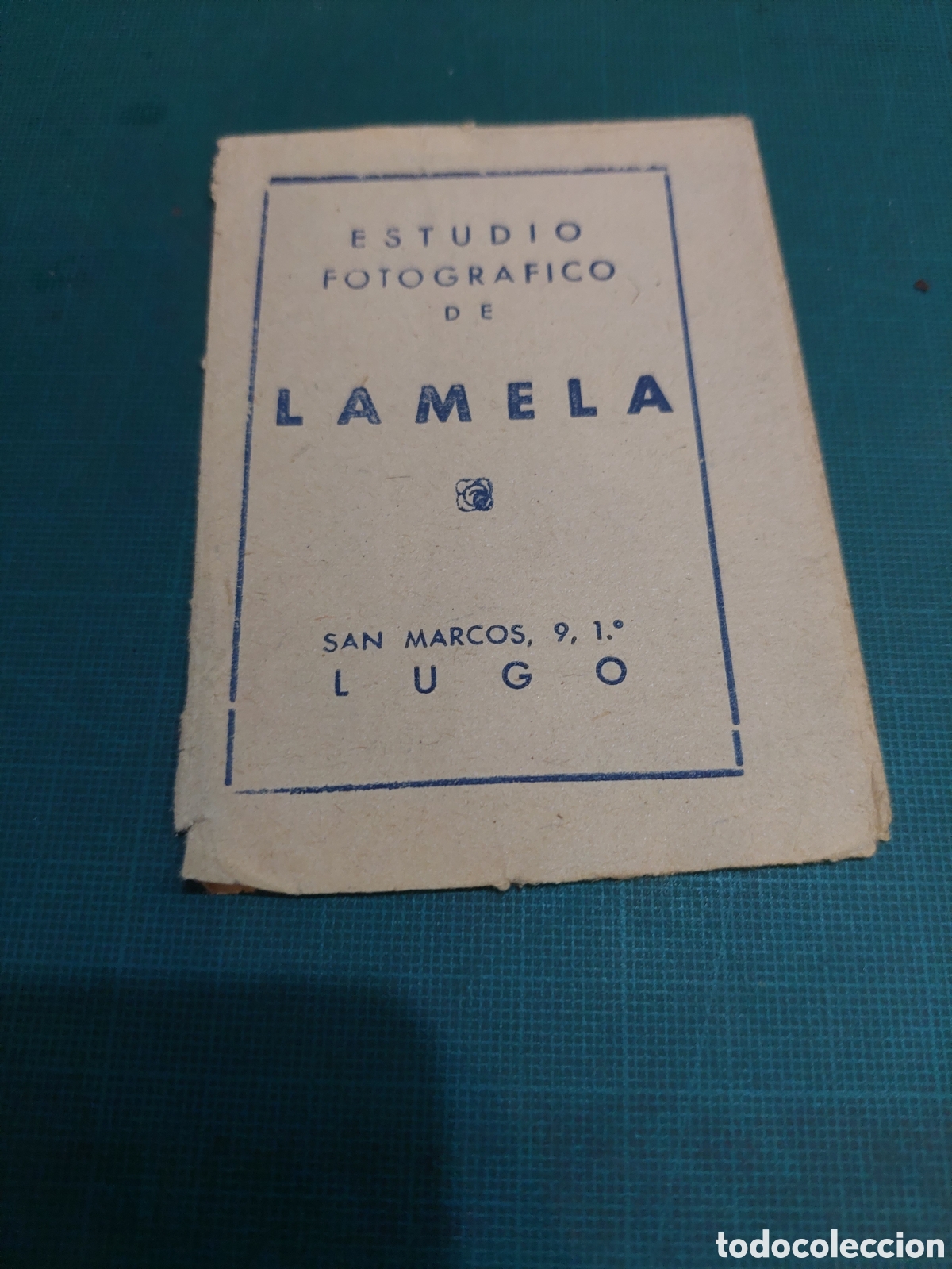 Otros art&iacute;culos de coleccionismo en papel: Lugo estudio Fotogr&aacute;fico LAMELA SAN MARCOS 9 /1 PORTA FOTOS