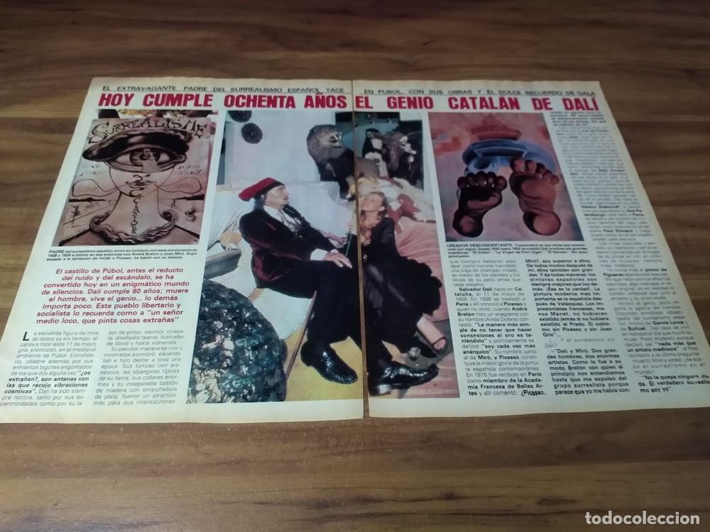 Otros art&iacute;culos de coleccionismo en papel: (Y314) Salvador Dali * Clippings Revista 2 Pgs * 1984
