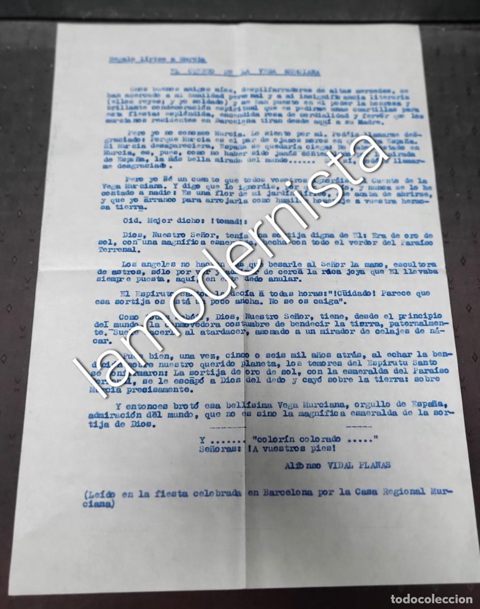 Outros artigos de papel: EL CUENTO DE LA VEGA MURCIANA VIDAL PLANAS CASA DE MURCIA EN BARCELONA