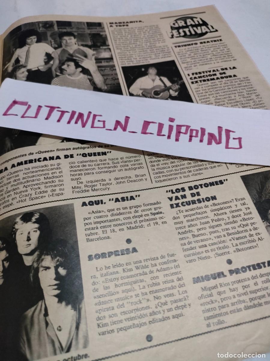 Otros Art&iacute;culos de Coleccionismo en Papel: Clipping_RL820309_ QUEEN, MANZANITA, BOTONES FESTIVAL BENIDORM, ASIA