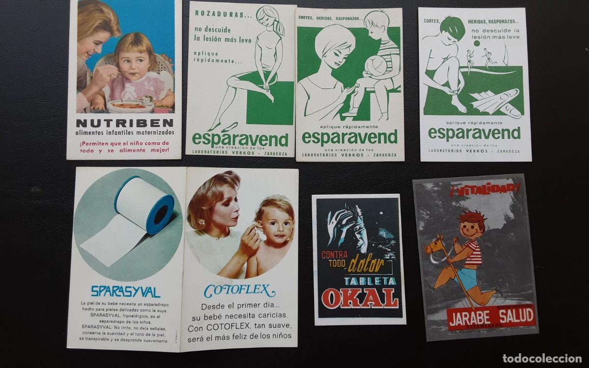 Otros Art&iacute;culos de Coleccionismo en Papel: Lote de 7 tickets de peso o b&aacute;scula con publicidad de Esparavend, Nutrib&eacute;n, Okal...