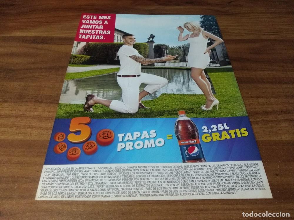 Otros art&iacute;culos de coleccionismo en papel: (PH435) Publicidad Clipping Mauro Icardi & Wanda Nara * Pepsi