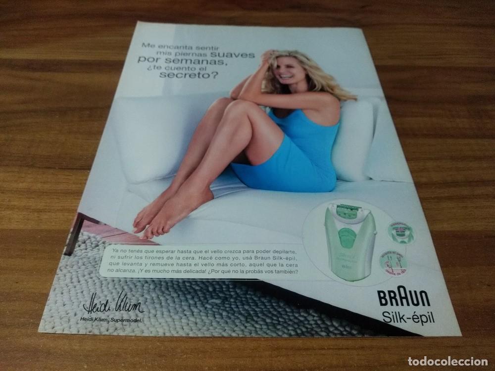 Otros Art&iacute;culos de Coleccionismo en Papel: (PH453) Publicidad Clipping Heidi Klum * Braun Silk-Epil