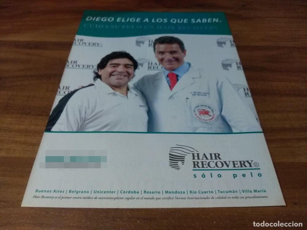 Otros Art&iacute;culos de Coleccionismo en Papel: (PH462) Publicidad Clipping Diego Maradona * Hair Recovery