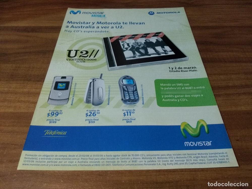 Otros Art&iacute;culos de Coleccionismo en Papel: (PH475) Publicidad Clipping U2 * Bono Vox * Movistar