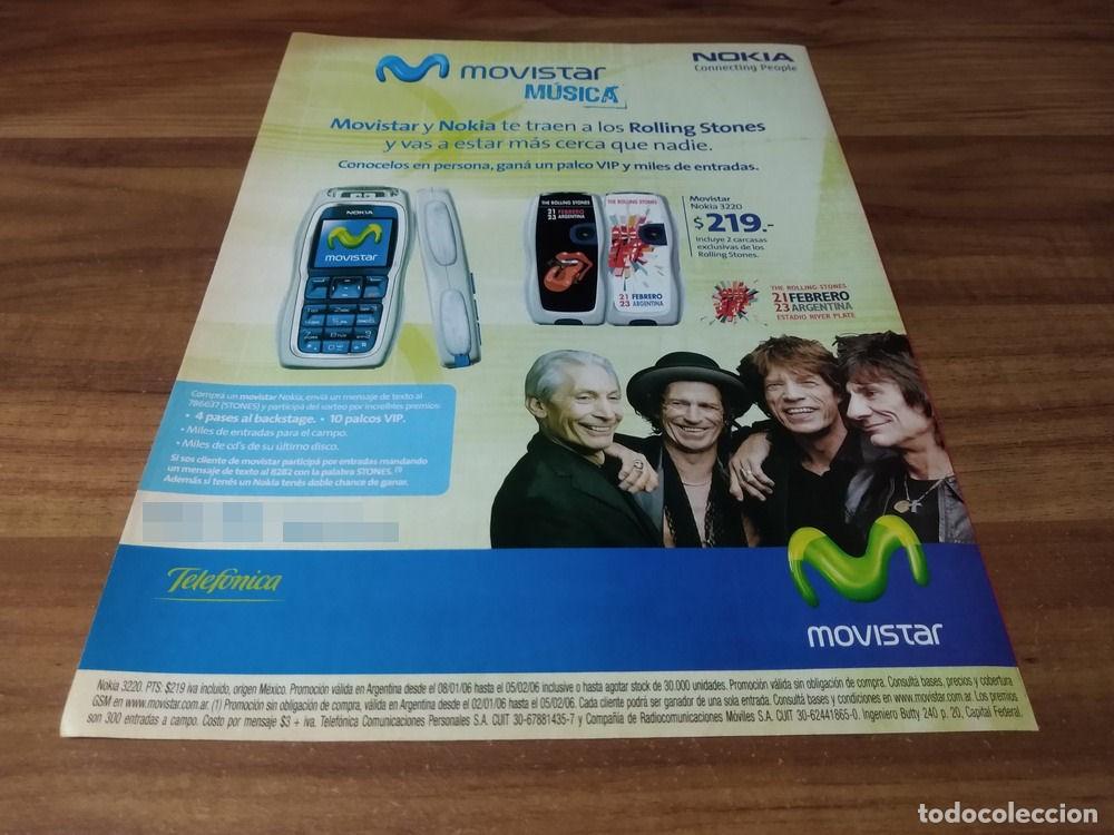Otros Art&iacute;culos de Coleccionismo en Papel: (PH476) Publicidad Clipping The Rolling Stones * Movistar