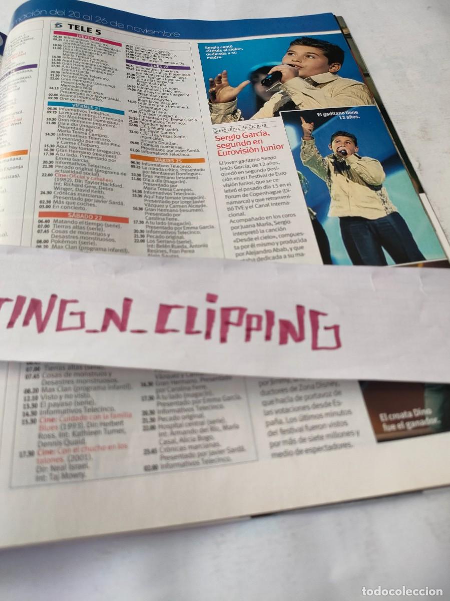Otros Art&iacute;culos de Coleccionismo en Papel: Clipping S032611 SERGIO GARCIA EUROVISION