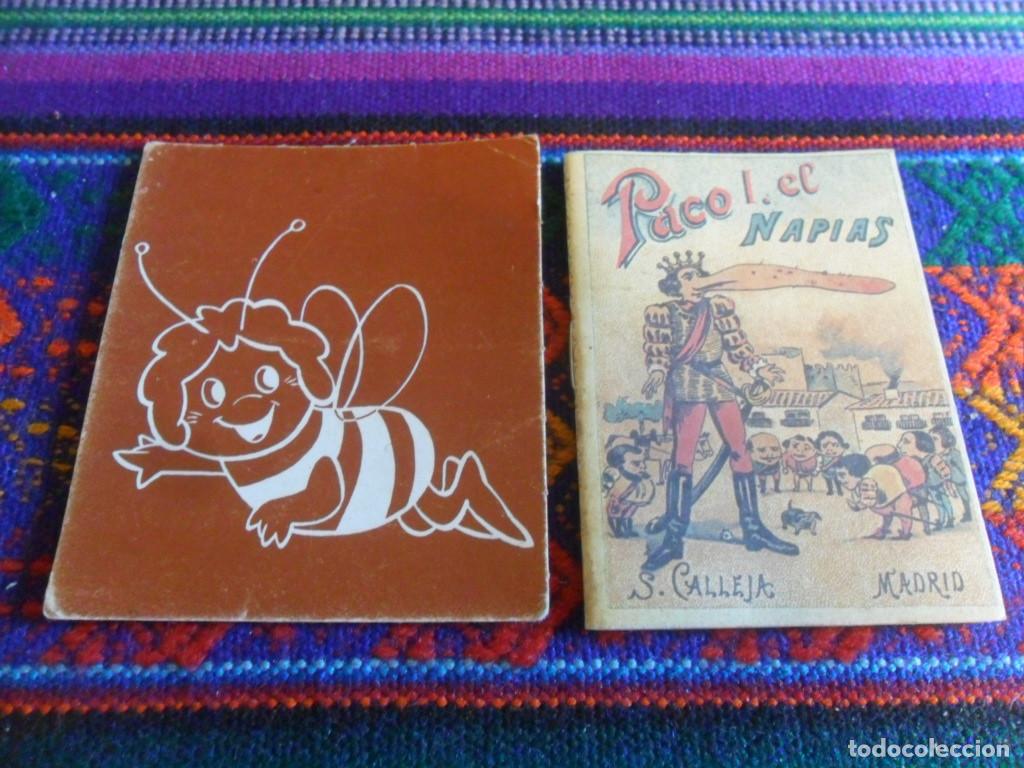 Otros Art&iacute;culos de Coleccionismo en Papel: 2 FICHA CARTULINA LA ABEJA MAYA 7X6 CMS. REGALO CUENTO DE CALLEJA FACS&Iacute;MIL PACO I EL NAPIAS.