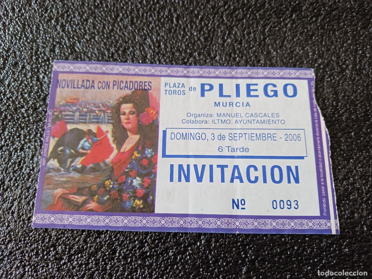 Sammelleidenschaft Andere Papierartikel: Entrada plaza de toros de priego, murcia 2006