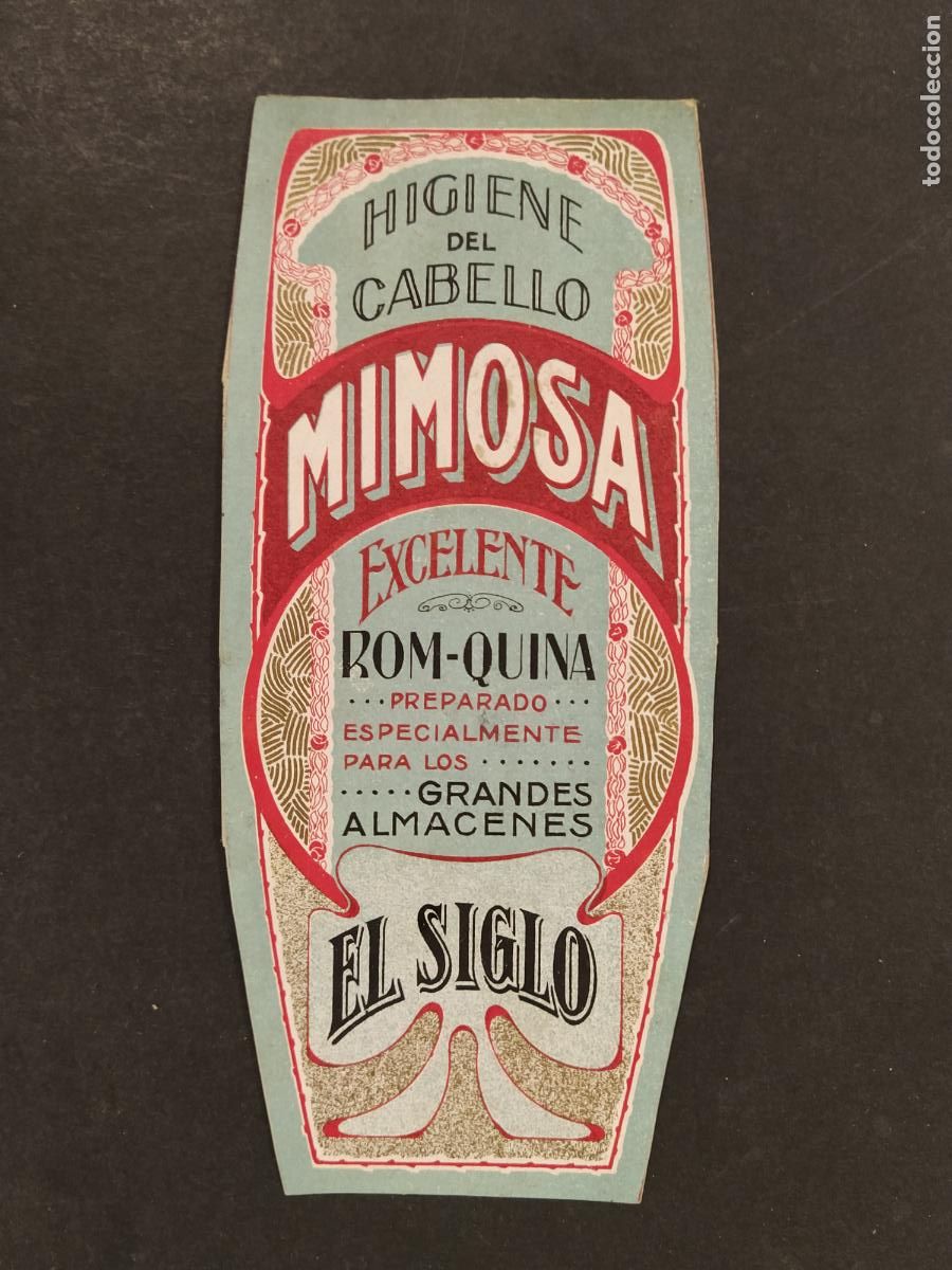 Otros Art&iacute;culos de Coleccionismo en Papel: HIGIENE DEL CABELLO MIMOSA - ALMACENES EL SIGLO- PUBLICIDAD ANTIGUA TROQUELADA -VER FOTOS-(K-12.993)