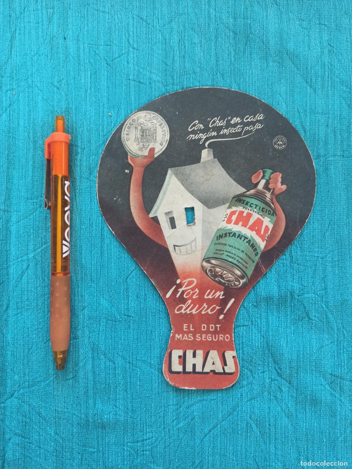 Otros art&iacute;culos de coleccionismo en papel: Antiguo abanico Pai Pai. Pay Pay. Publicidad. Insecticidas Medem. Chas. DDT. Principio S. XX.