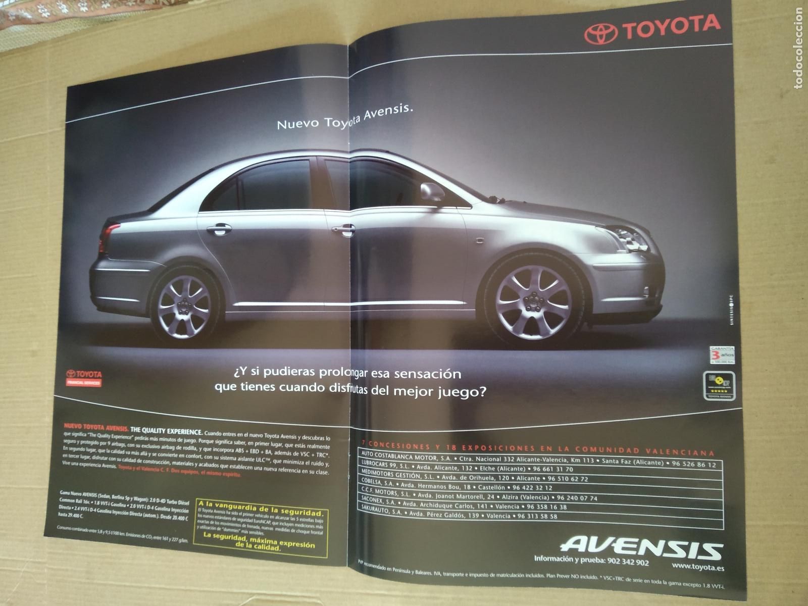 Otros Art&iacute;culos de Coleccionismo en Papel: HOJA REVISTA VALENCIA ENTREVISTA MOMO SISSOKO POSTER PUBLICIDAD COCHE TOYOTA