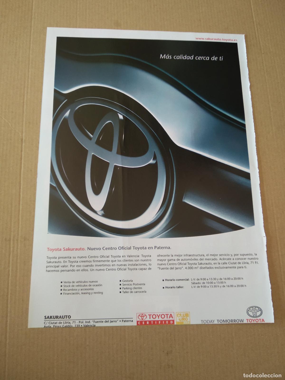 Otros Art&iacute;culos de Coleccionismo en Papel: HOJA REVISTA VALENCIA PUBLICIDAD COCHE TOYOTA MAHOU