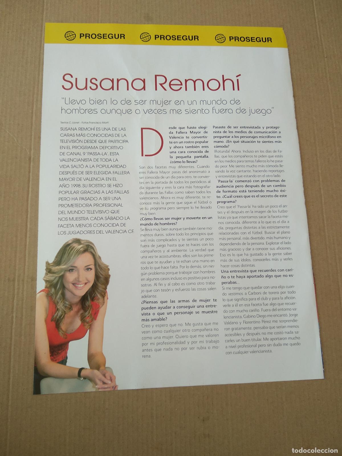 Otros art&iacute;culos de coleccionismo en papel: HOJA REVISTA VALENCIA ENTREVISTA SUSANA REMOHI PUBLICIDAD MAHOU