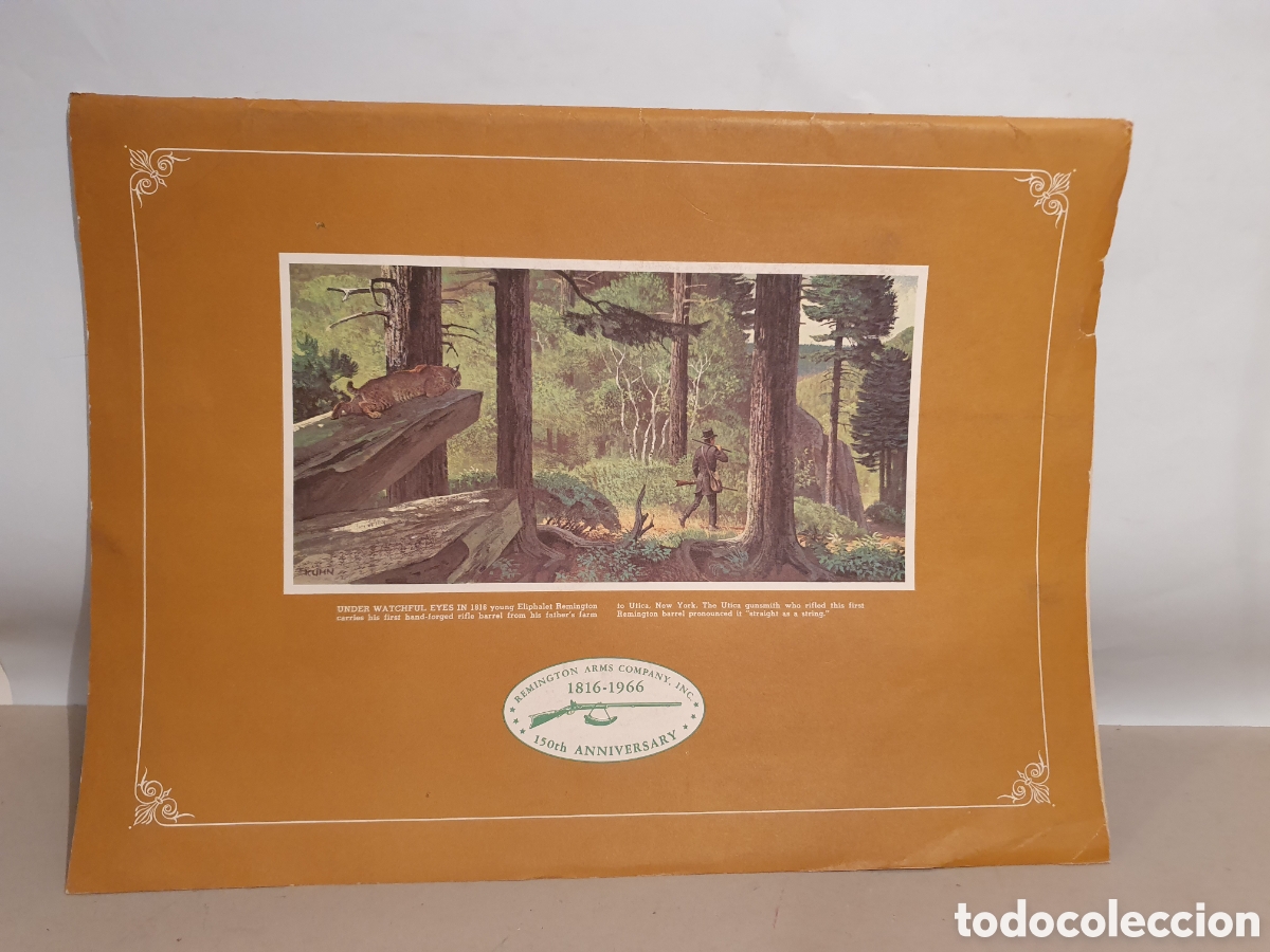 Otros Art&iacute;culos de Coleccionismo en Papel: REMINGTON ARMS COMPANY. 1816-1966. PORTAFOLIO CON 12 L&Aacute;MINAS.
