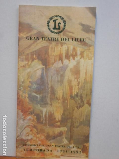 Paper Collecting Others: GRAN TEATRE DEL LICEU. TEMPORADA 1991-1992