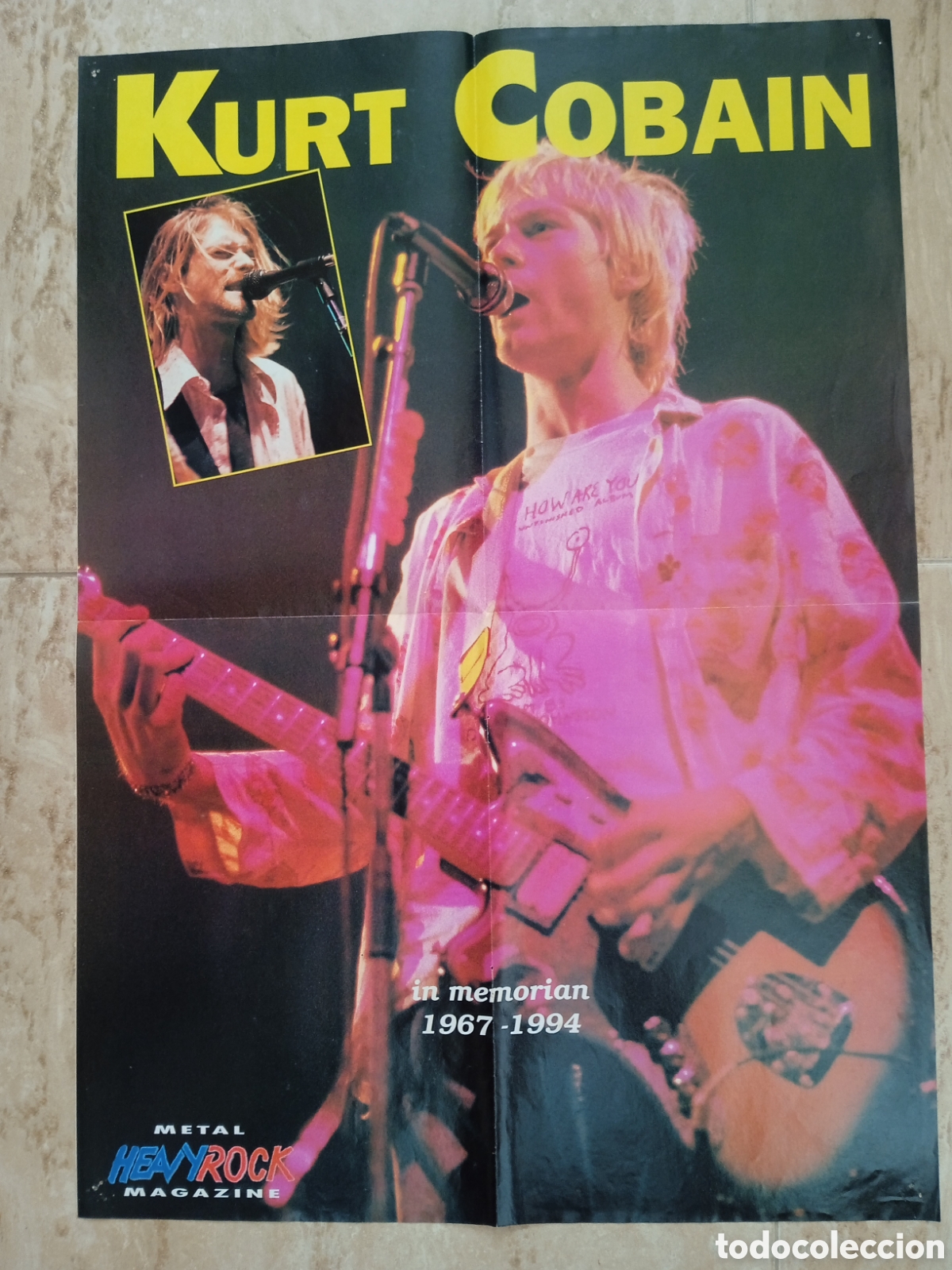 Otros Art&iacute;culos de Coleccionismo en Papel: Poster revista Heavy Rock Metal Magazine Kurt Cobain in Memorian 1967-1994