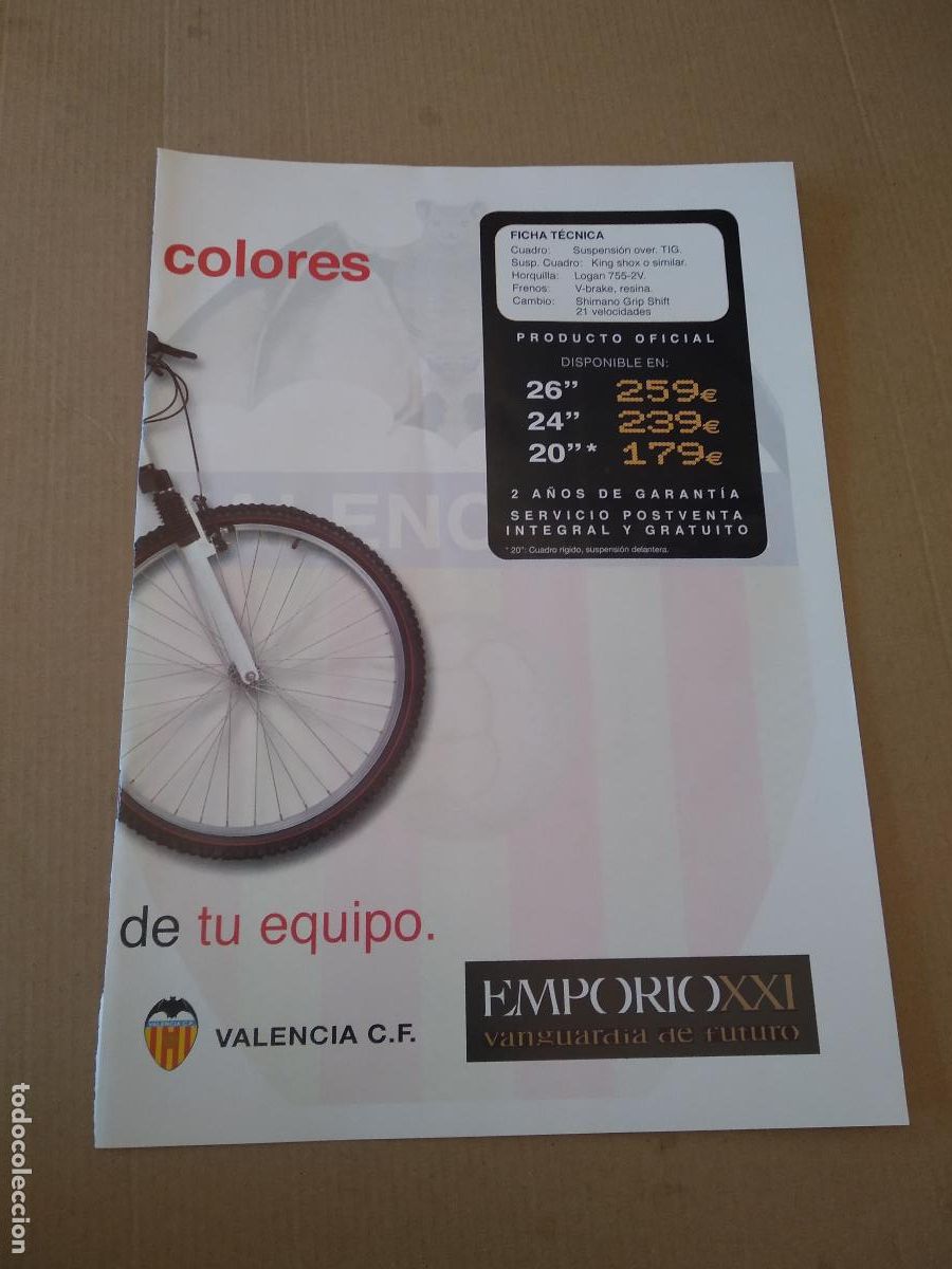 Otros art&iacute;culos de coleccionismo en papel: HOJA REVISTA VALENCIA BICICLETA EMPORIO XXI MAHOU