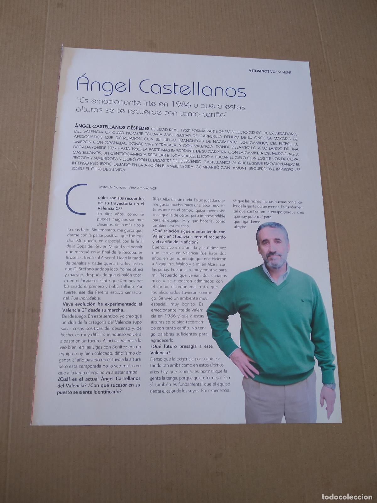 Otros Art&iacute;culos de Coleccionismo en Papel: HOJA REVISTA VALENCIA ENTREVISTA ANGEL CASTELLANOS PUBLICIDAD ZUMMO