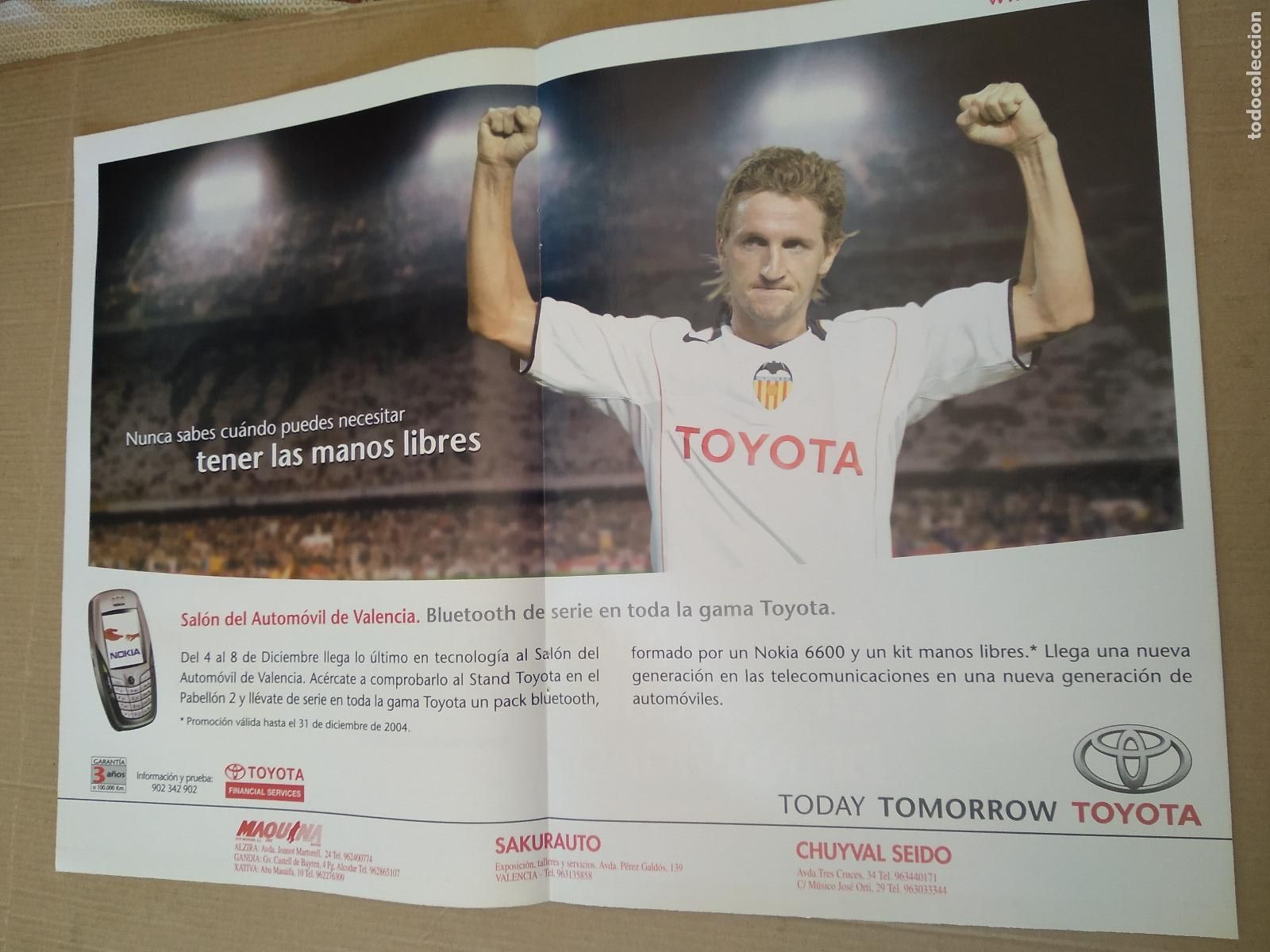 Otros Art&iacute;culos de Coleccionismo en Papel: HOJA REVISTA VALENCIA TIPO POSTER MISTA PUBLICIDAD TOYOTA DI VAIO A LA VENTA LOTERIA FANS AFICION