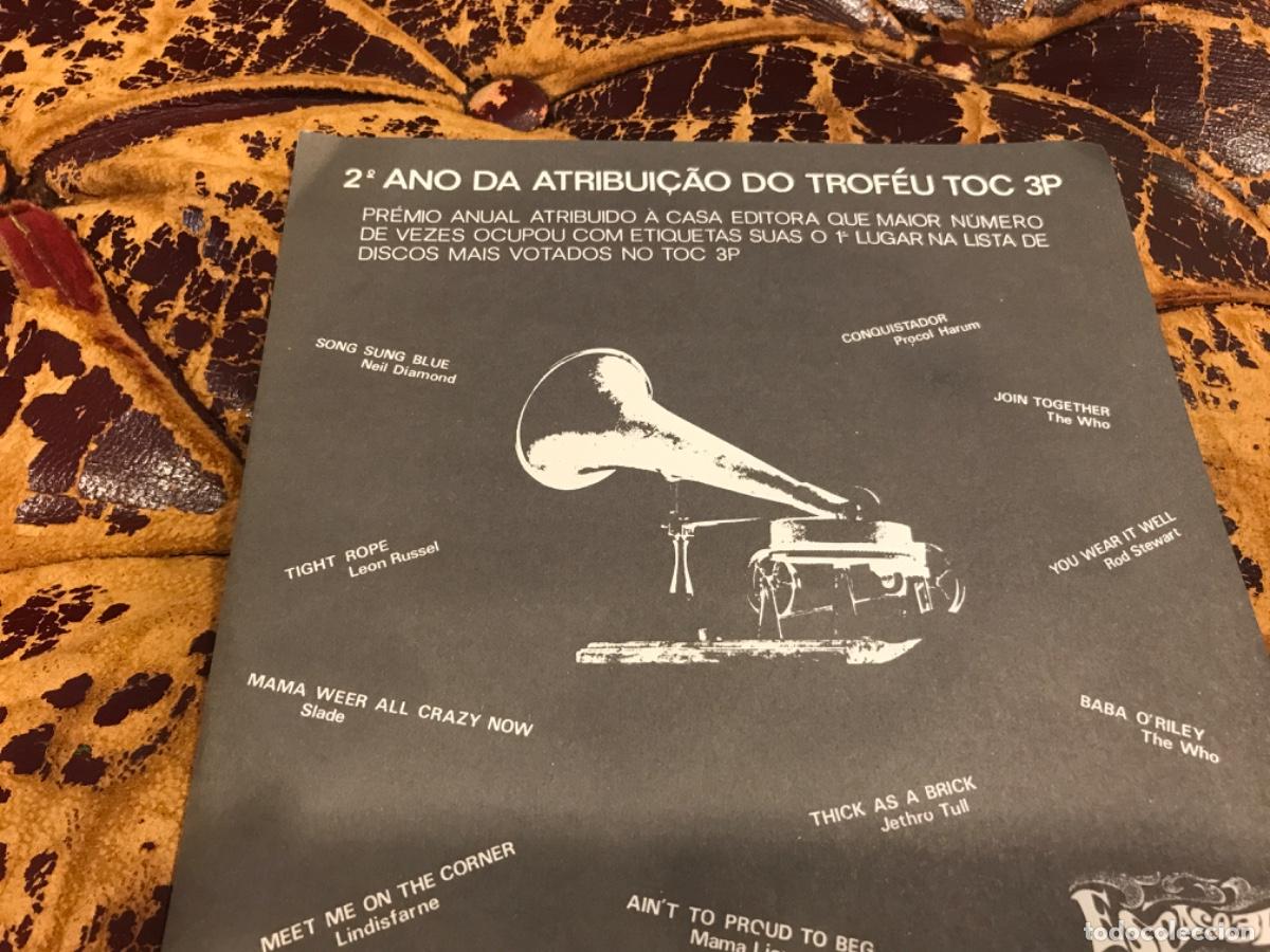 Collectionnisme Papier divers: PAPEL PUBLICITARIO. 2&ordm; ANO DA ATRIBU&Ccedil;AO DO TROFEU TOC 3P. 1972. THE WHO-PROCOL HARUM...