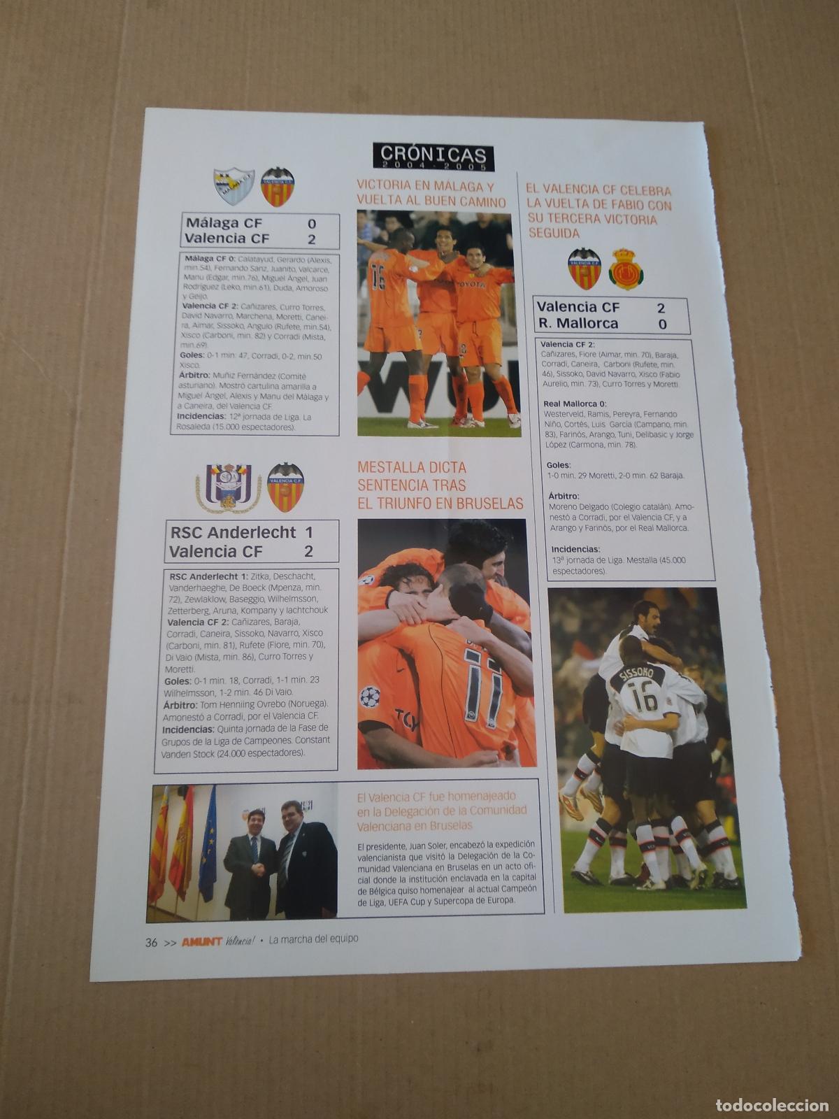 Otros art&iacute;culos de coleccionismo en papel: HOJA REVISTA VALENCIA VS MALAGA ANDERLECHT MALLORCA PUBLICIDAD MAHOU