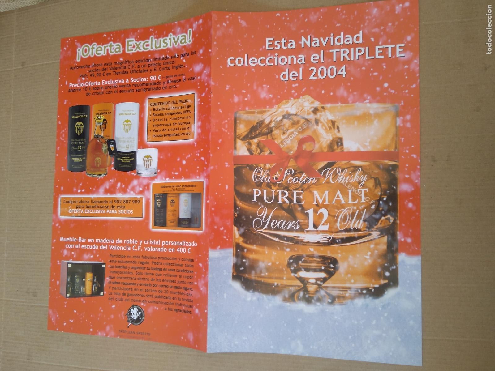 Otros Art&iacute;culos de Coleccionismo en Papel: HOJA REVISTA VALENCIA WHISKY OFICIAL VALENCIANISTA NAVIDAD