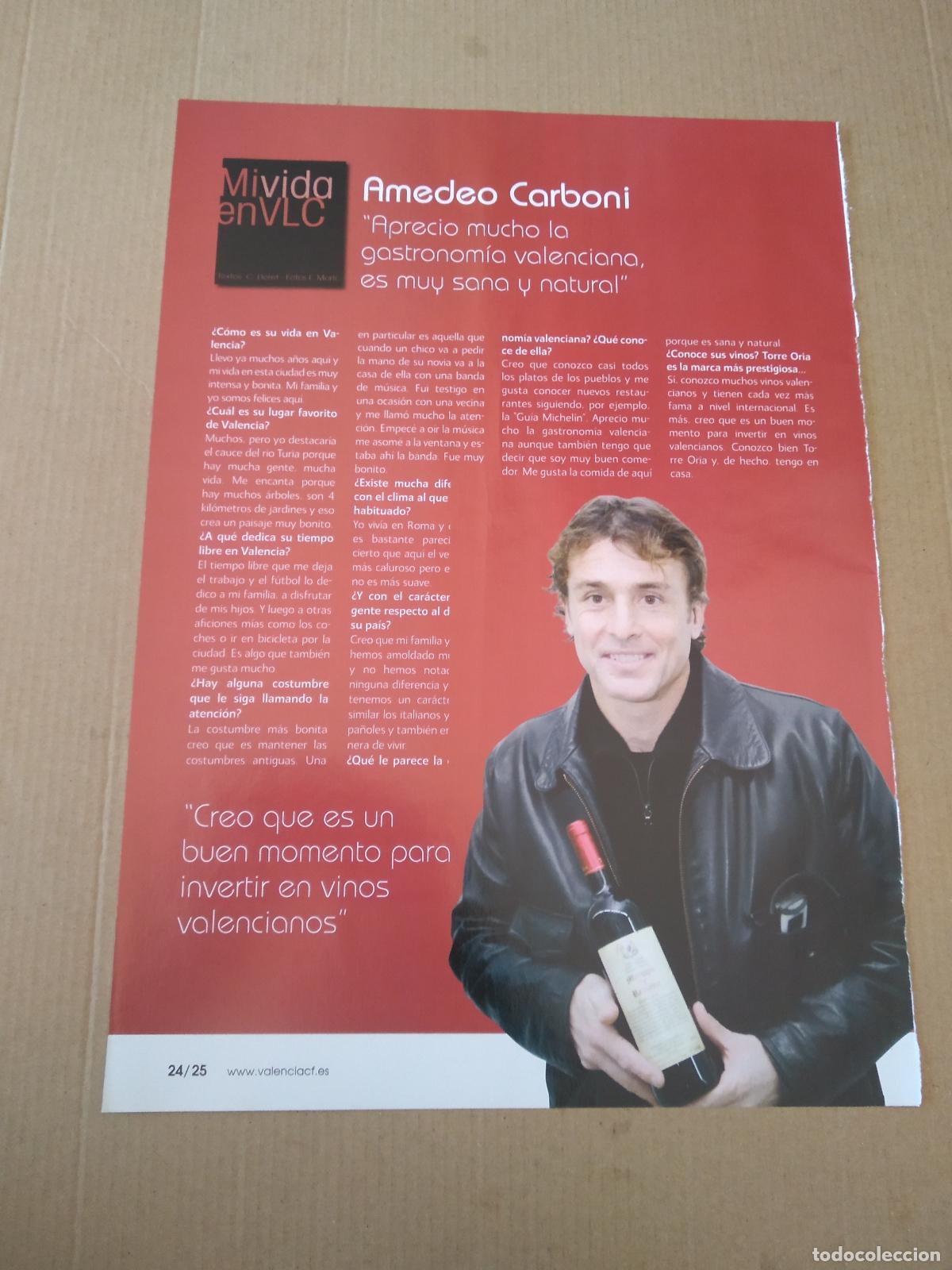 Otros art&iacute;culos de coleccionismo en papel: HOJA REVISTA VALENCIA ENTREVISTA AMADEO CARBONI PUBLICIDAD MAHOU