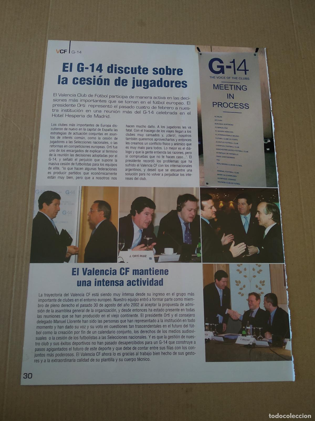 Otros art&iacute;culos de coleccionismo en papel: HOJA REVISTA VALENCIA G-14 CESION DE JUGADORES PUBLICIDAD MAHOU