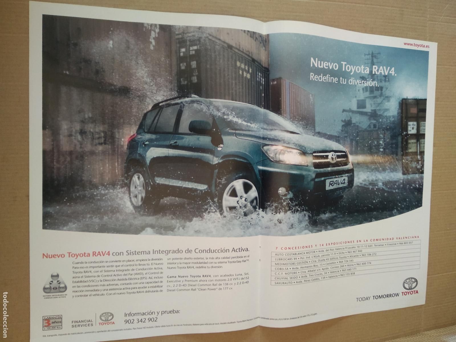 Otros Art&iacute;culos de Coleccionismo en Papel: HOJA REVISTA VALENCIA PUBLICIDAD COCHE TOYOTA QUIQUE SANCHEZ FLORES PUBLICIDAD HAPPYDAYS